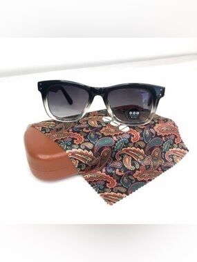 KOMONO Allen Paisley Sunglasses NEW black grey Wayfarer